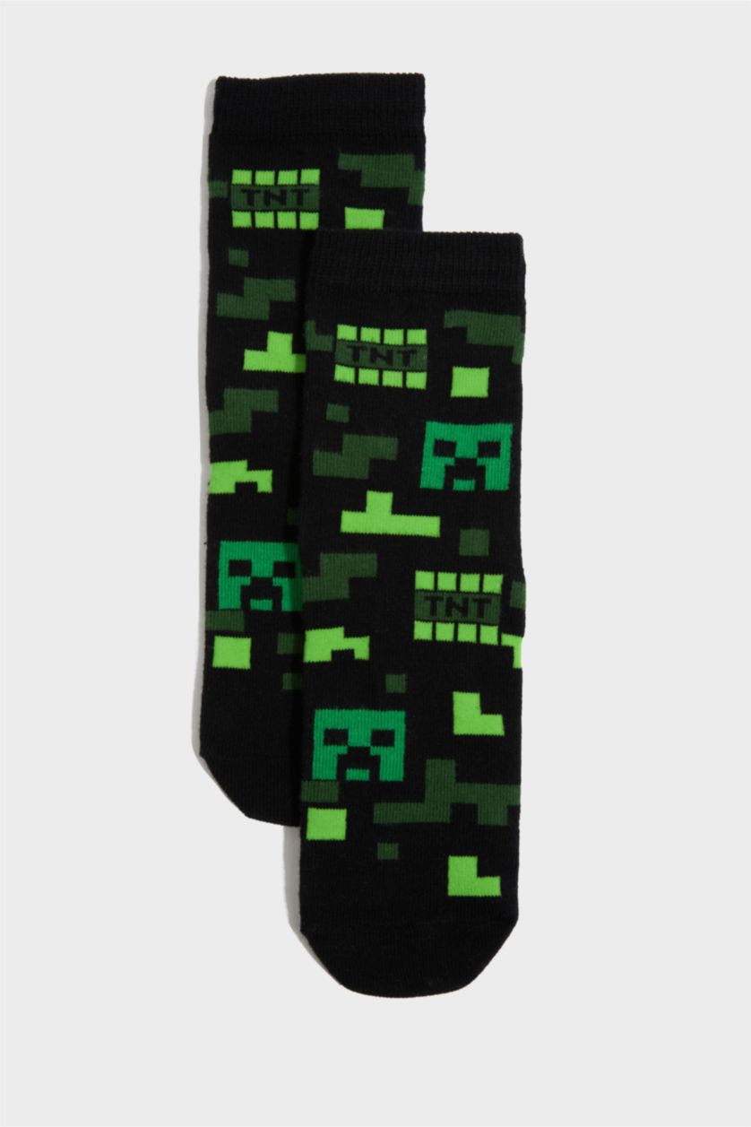 Erkek Çocuk - Genç Erkek Karma Mınecraft Baskılı 2'li Pamuklu Erkek Çocuk