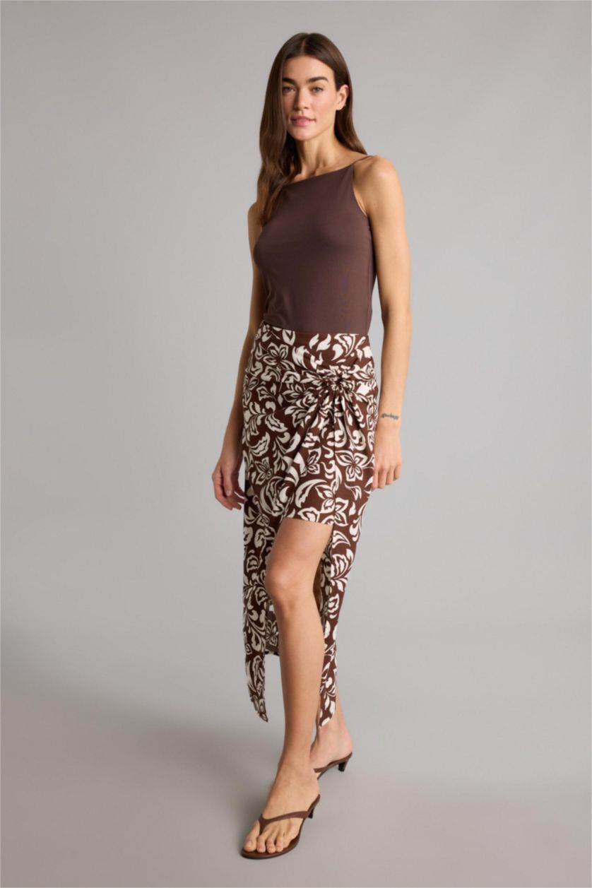 WOMAN Light Brown Pencil Skirt Midi
