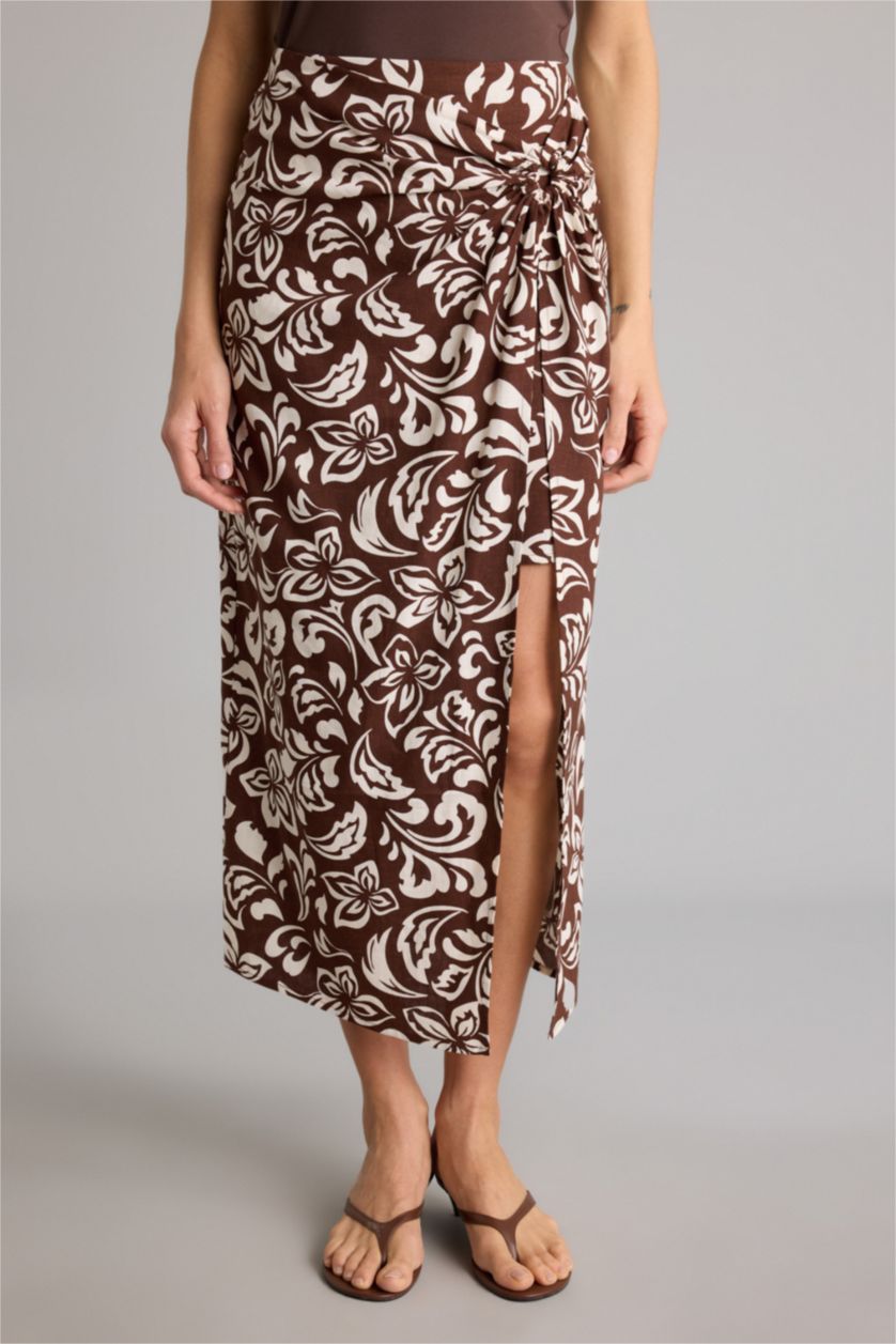 WOMAN Light Brown Pencil Skirt Midi