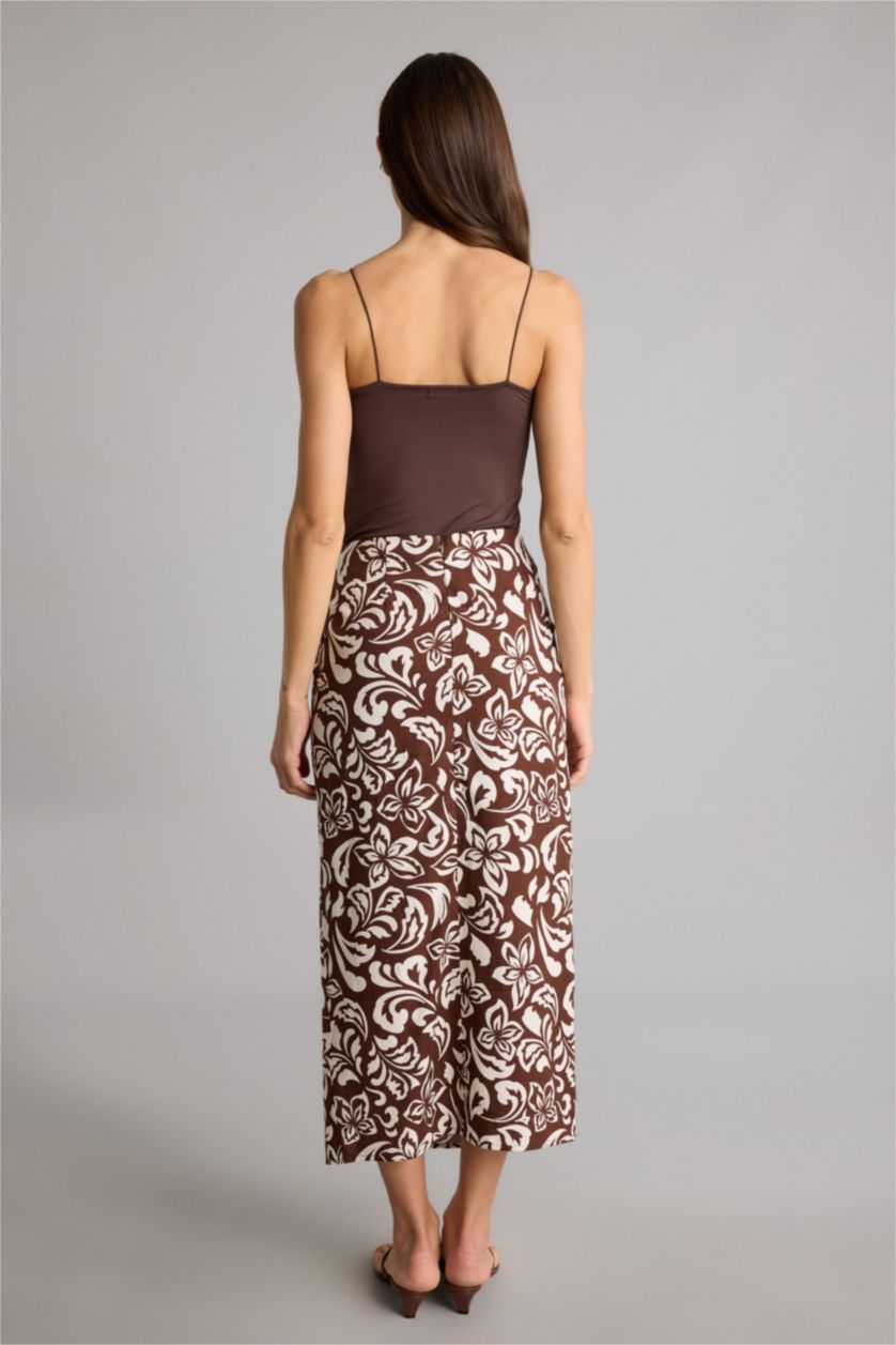 WOMAN Light Brown Pencil Skirt Midi