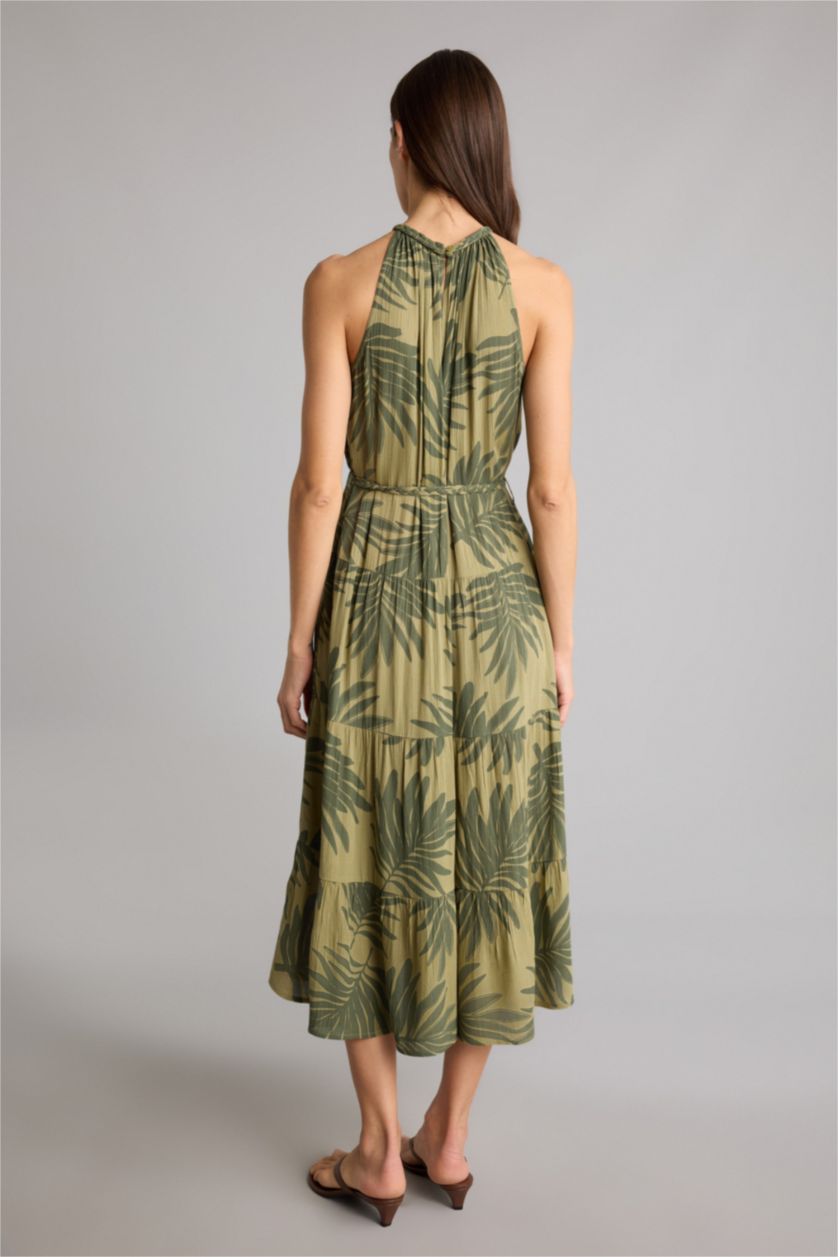 WOMAN Ecru Viscose Midi Dress