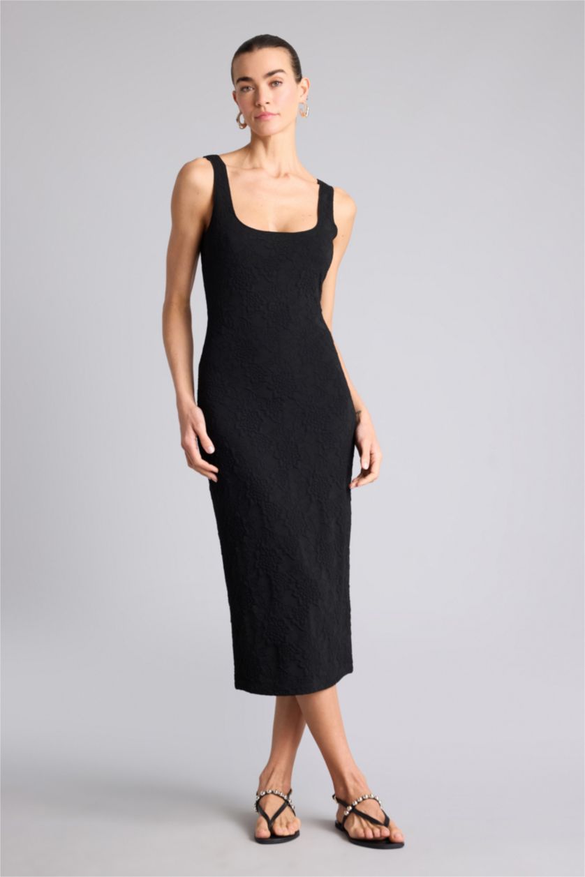 Женщины Черный Midi Dress