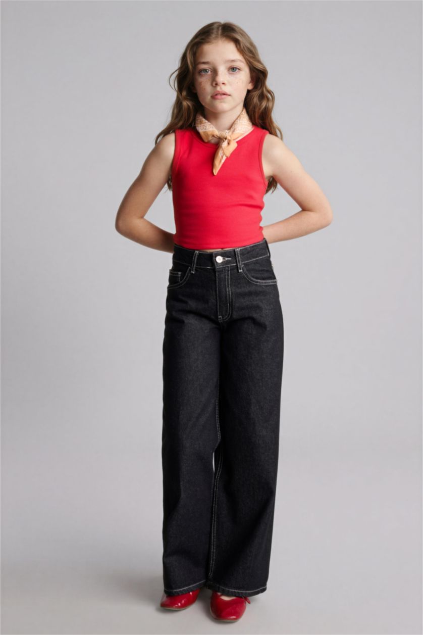 Kız Çocuk - Genç Kız Kırmızı Fitilli Kaşkorse Kız Çocuk Atlet.