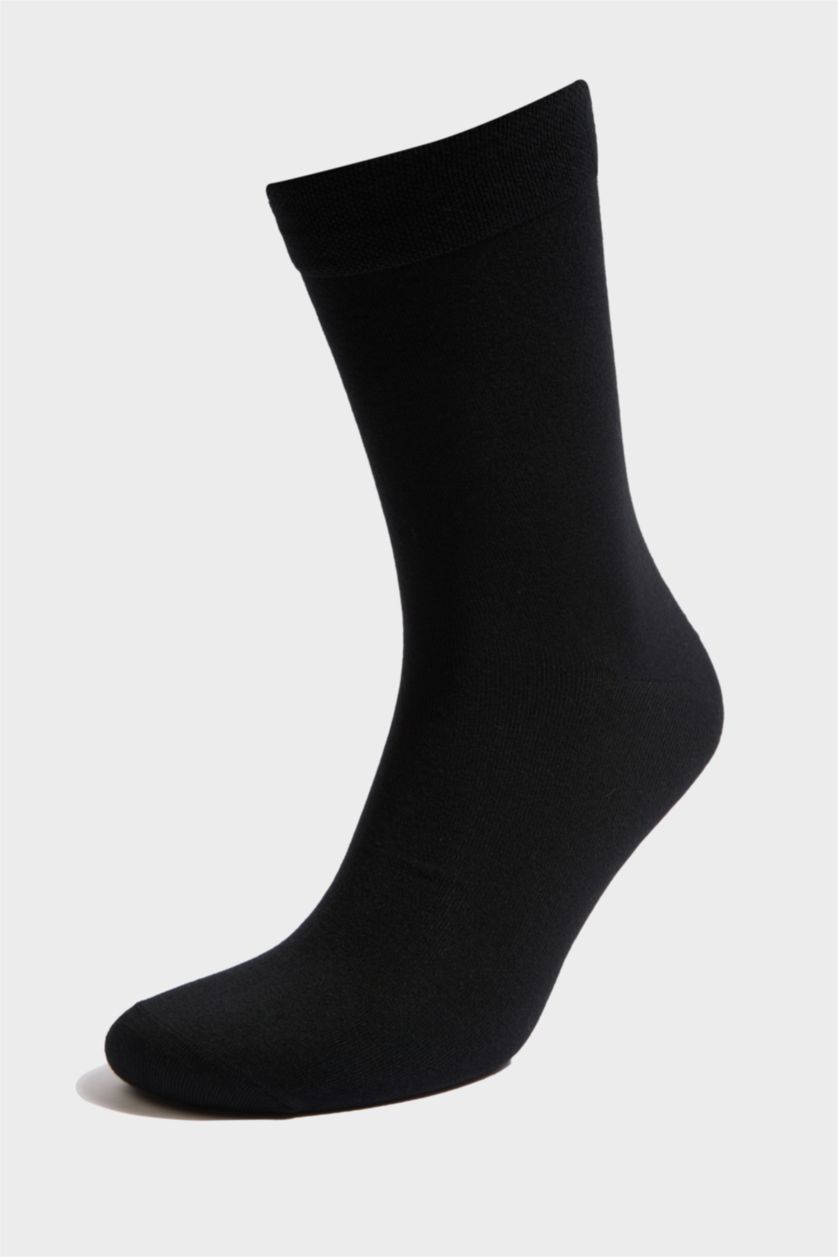 Erkek Siyah 5'li Bambu Uzun Çorap