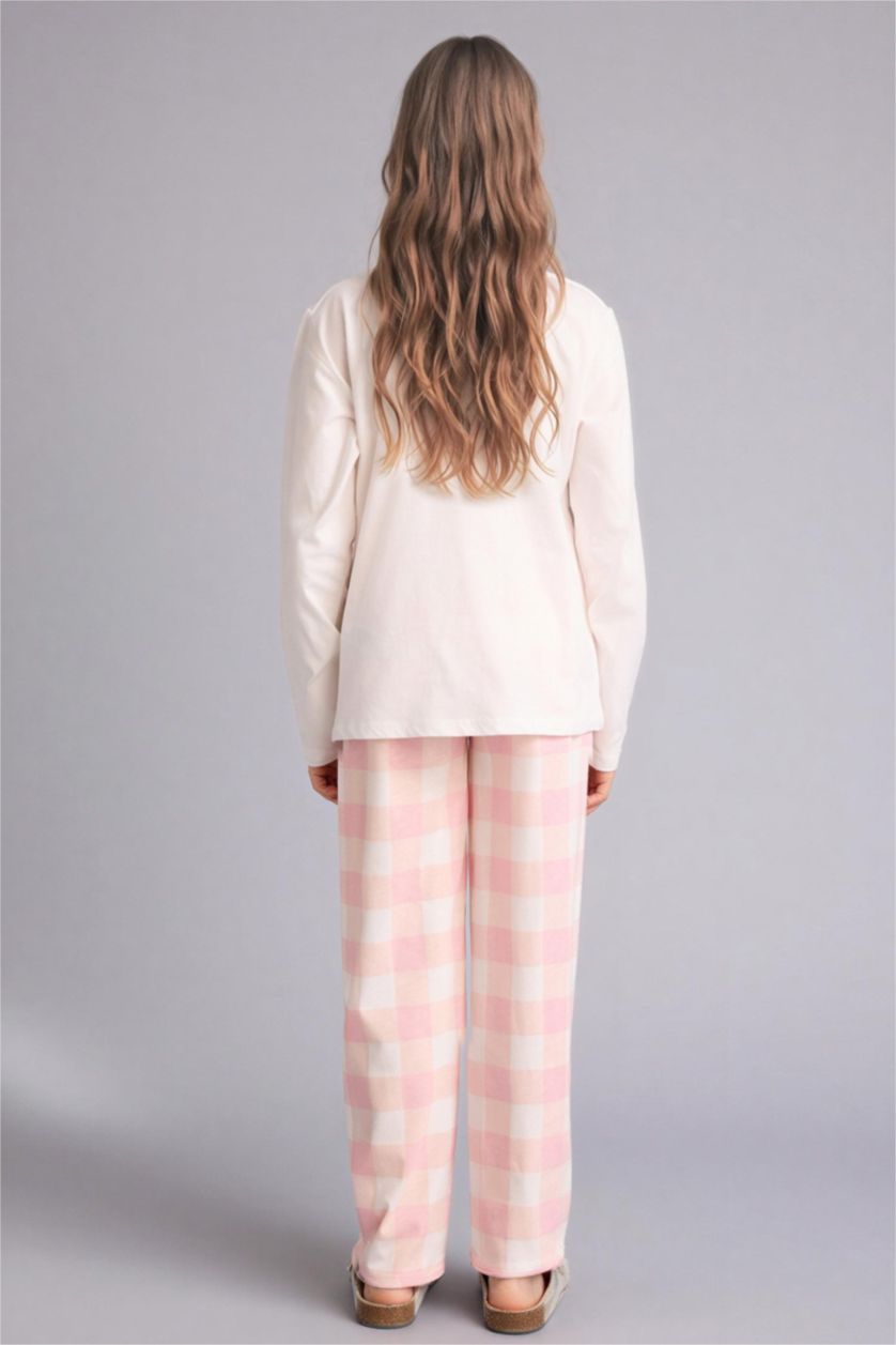 Kız Çocuk - Genç Kız Ekru 2'li Pijama Takımı Kız Çocuk