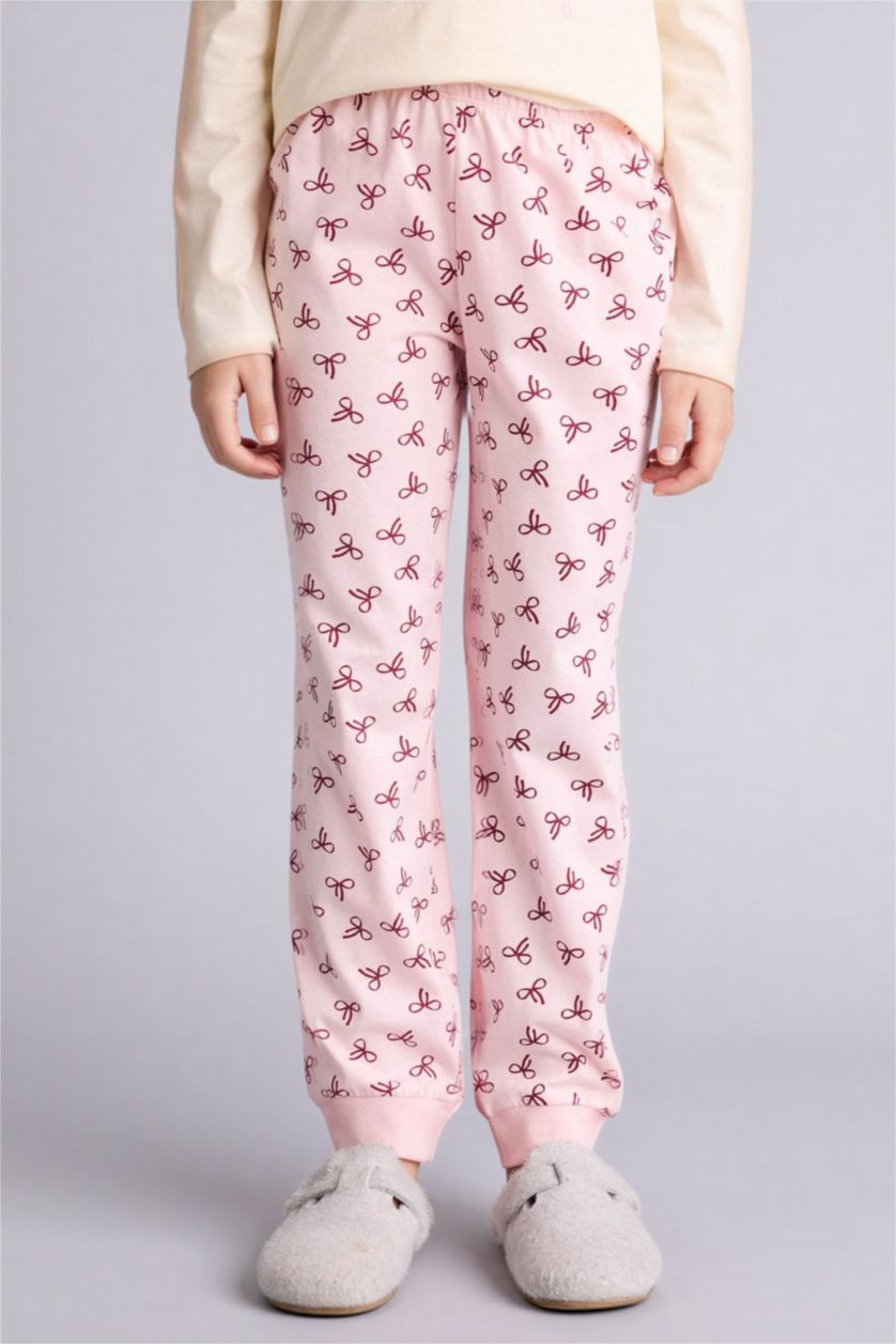 Kız Çocuk - Genç Kız Ekru 2'li Pijama Takımı Kız Çocuk