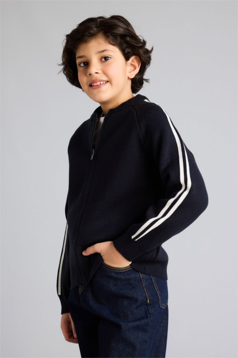 Erkek Çocuk - Genç Erkek Lacivert Bomber Hırka Erkek Çocuk