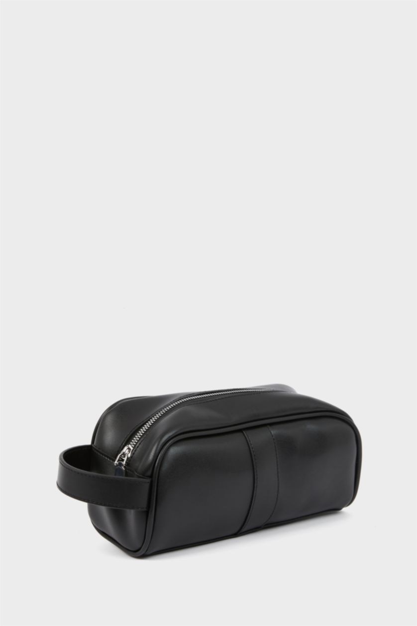 Erkek Siyah Erkek Suni Deri El Çantası