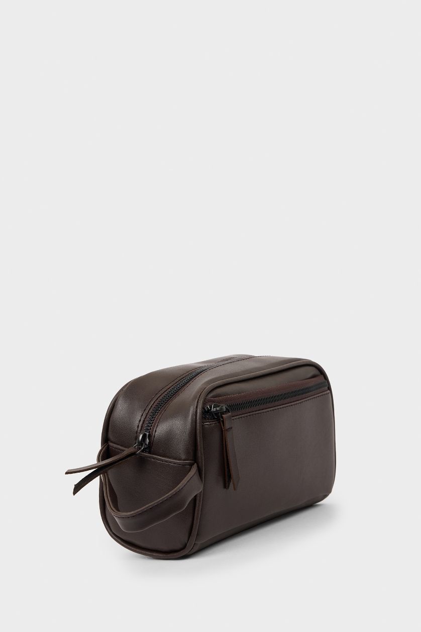 Erkek Kahve Erkek Suni Deri El Çantası