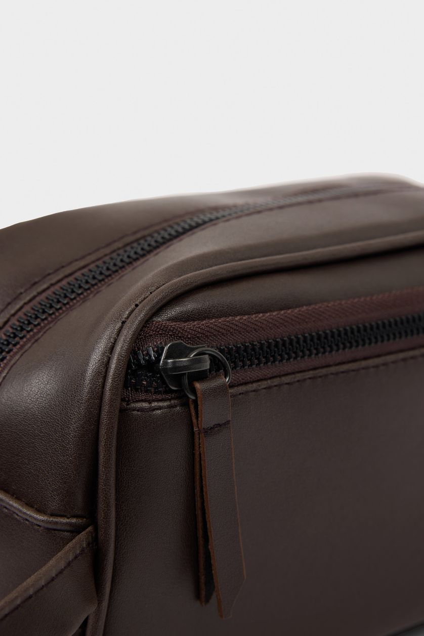 Erkek Kahve Erkek Suni Deri El Çantası