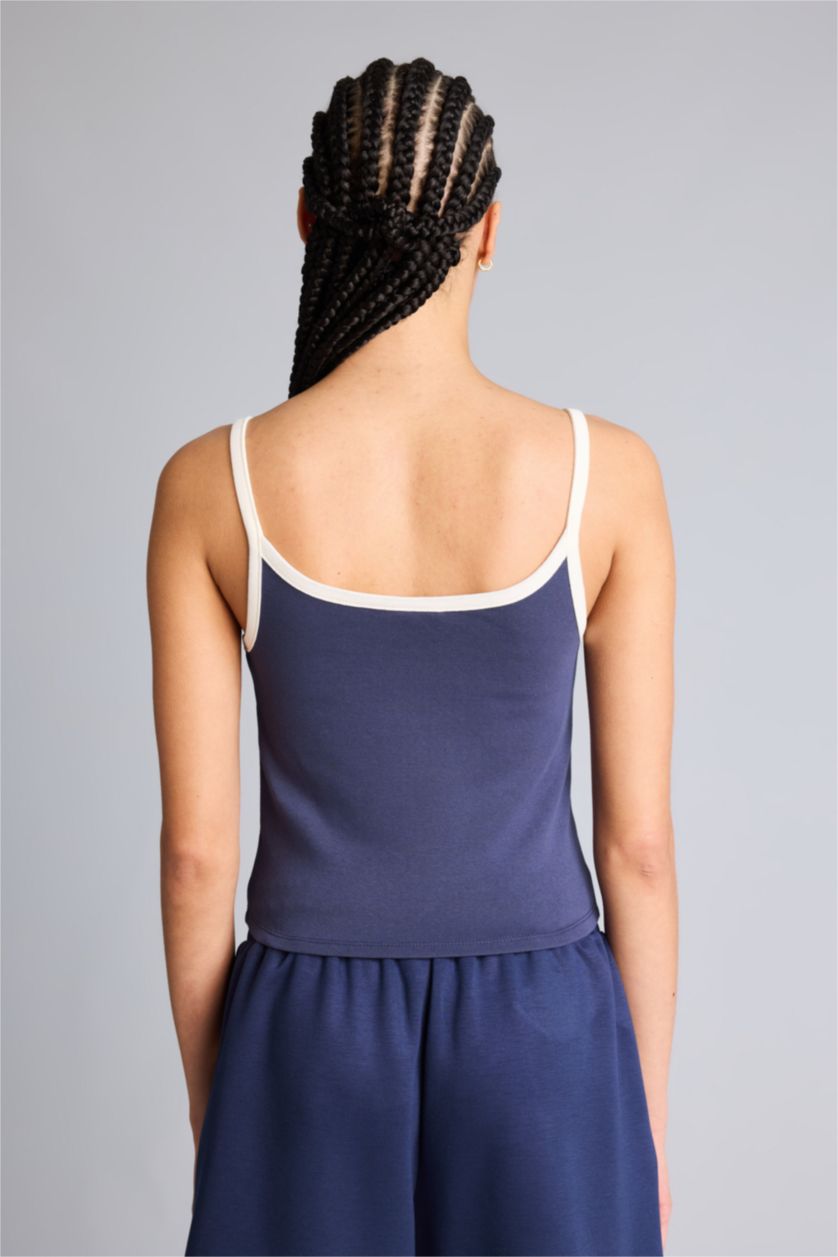 Женщины Индиго Майка NBA Los Angeles Lakers Fitted в рубчик