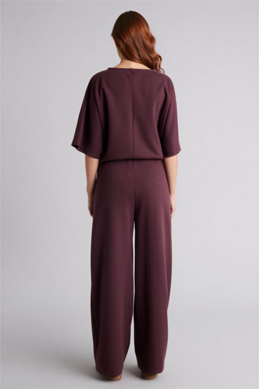 Woman Brown Straight Fit Regular Hem Trousers