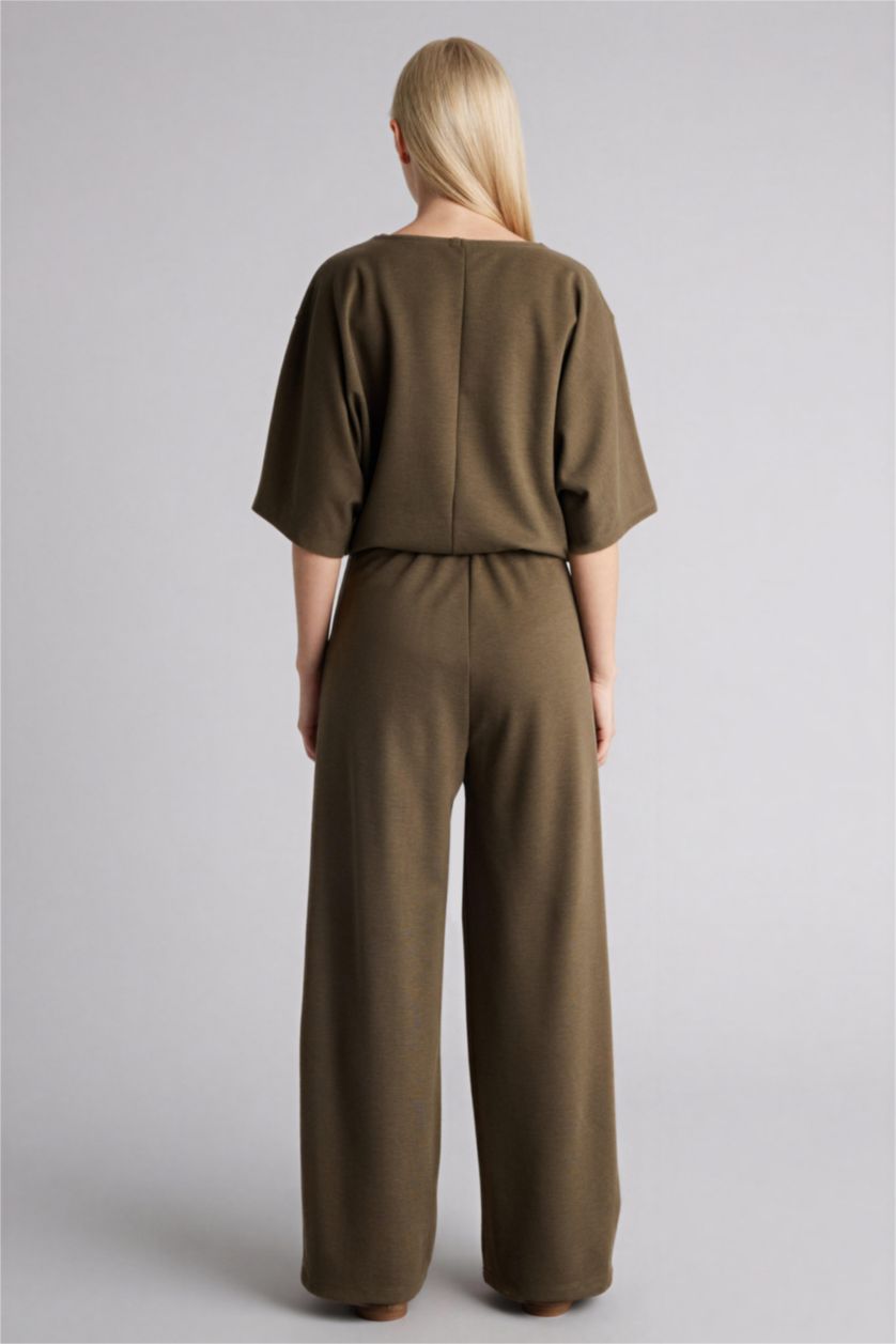 نساء كاكي داكن بنطرون قصة مستقيمة برجل عادي