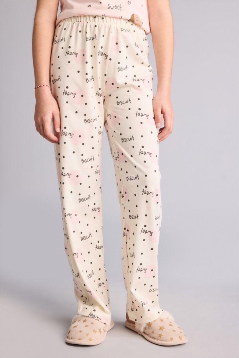Kız Çocuk - Genç Kız Açık Pembe Regular Fit 2'Li Pijama Takım Kız Çocuk