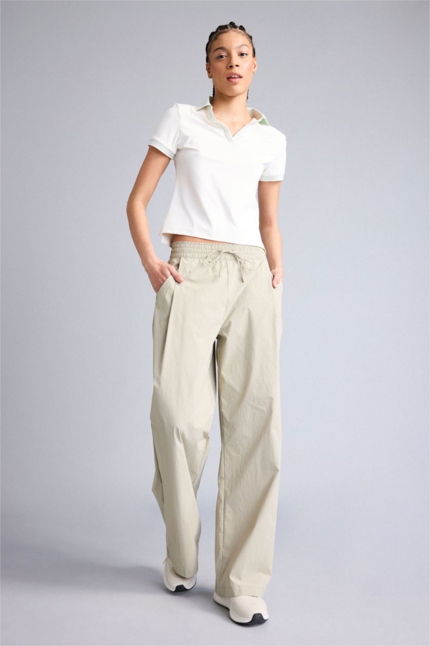 Kadın Taş Wide Leg Pantolon