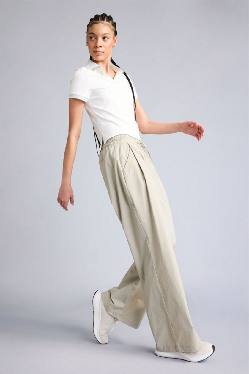 Kadın Taş Wide Leg Pantolon