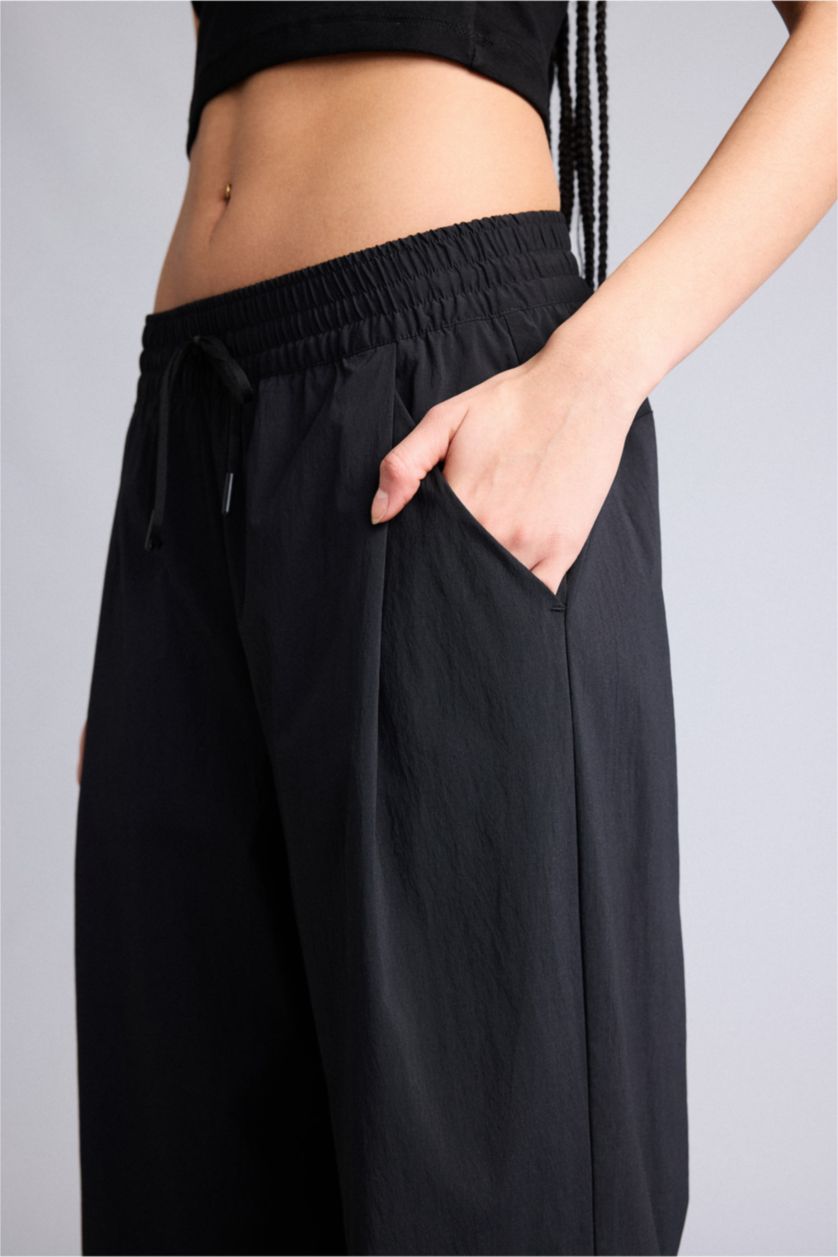 Kadın Siyah Wide Leg Pantolon