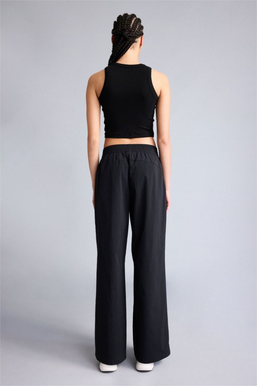 Kadın Siyah Wide Leg Pantolon