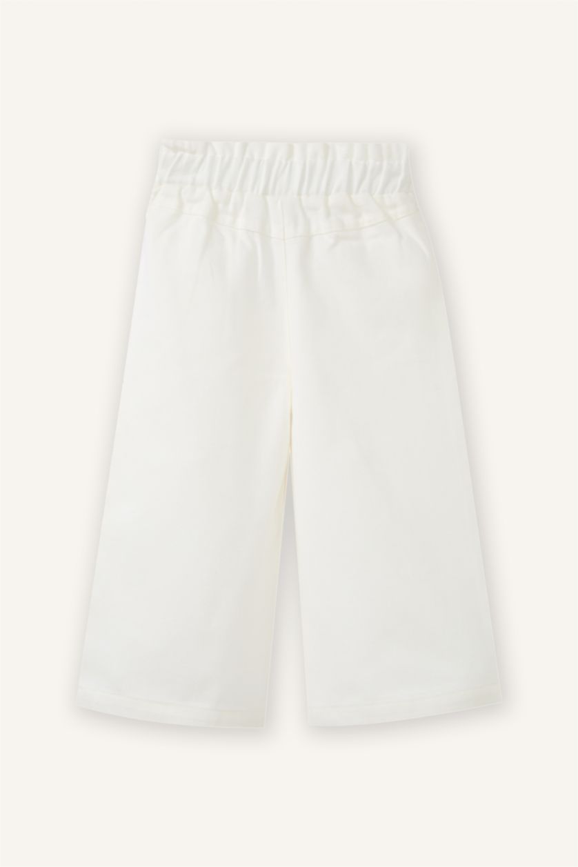 Kız Bebek Ekru Paperbag Gabardin Pantolon Kız Bebek