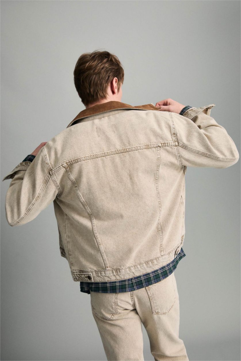 رجال بيج جاكيت قطن قصة عادية