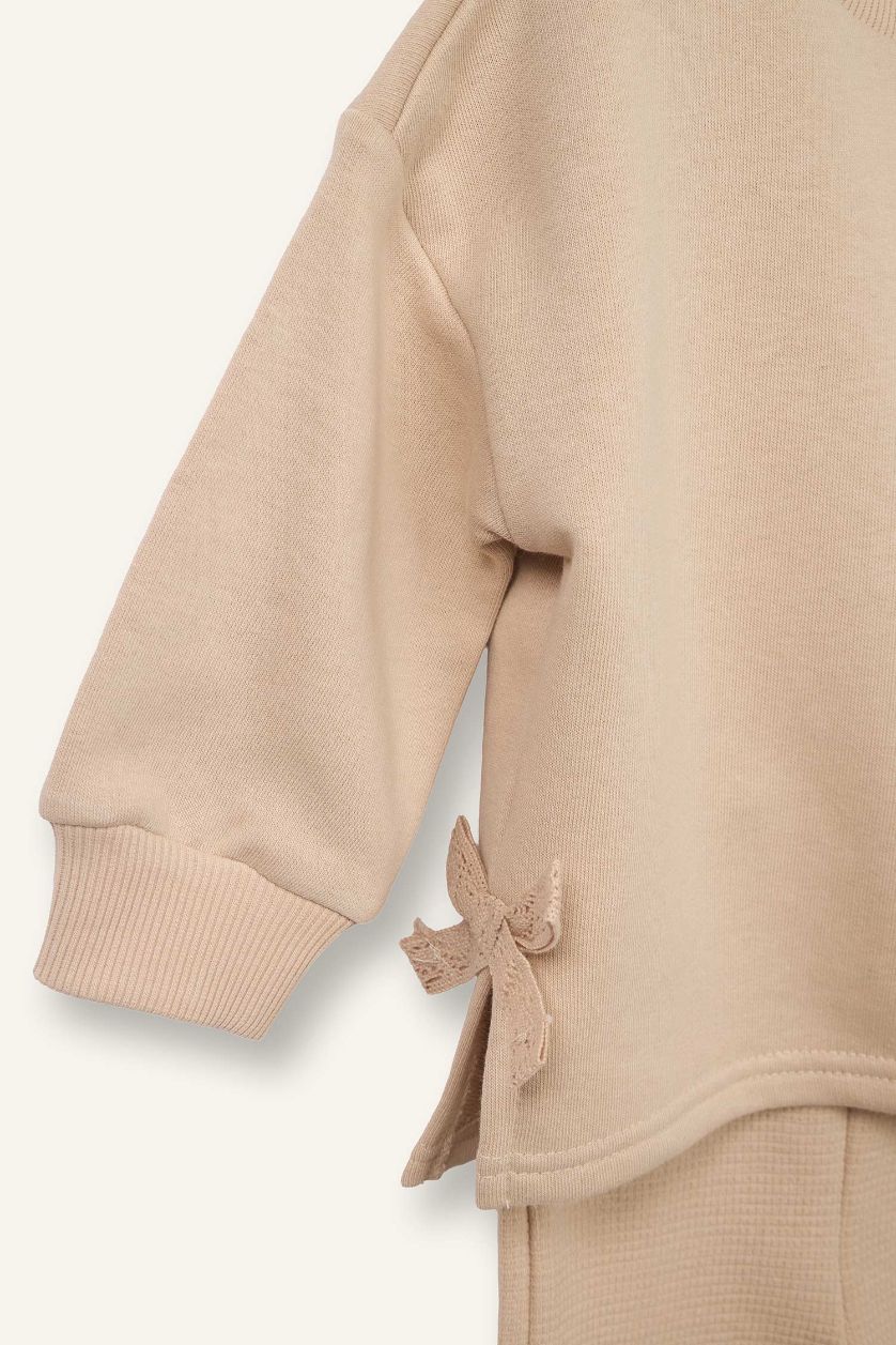 طفلة صغيرة اللون الحجري سيت بيبي بناتي - قطعتين