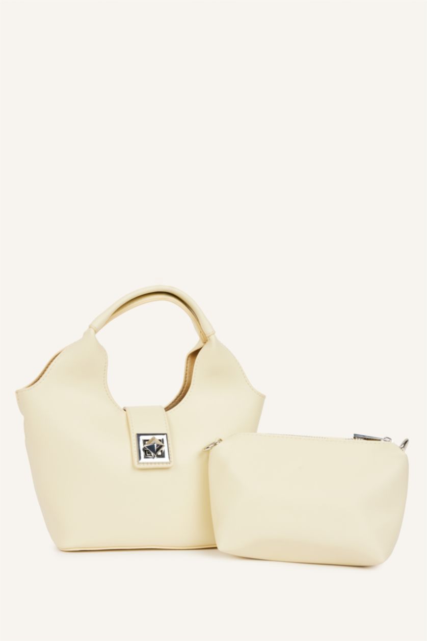 Women Light Yellow Hand Bag