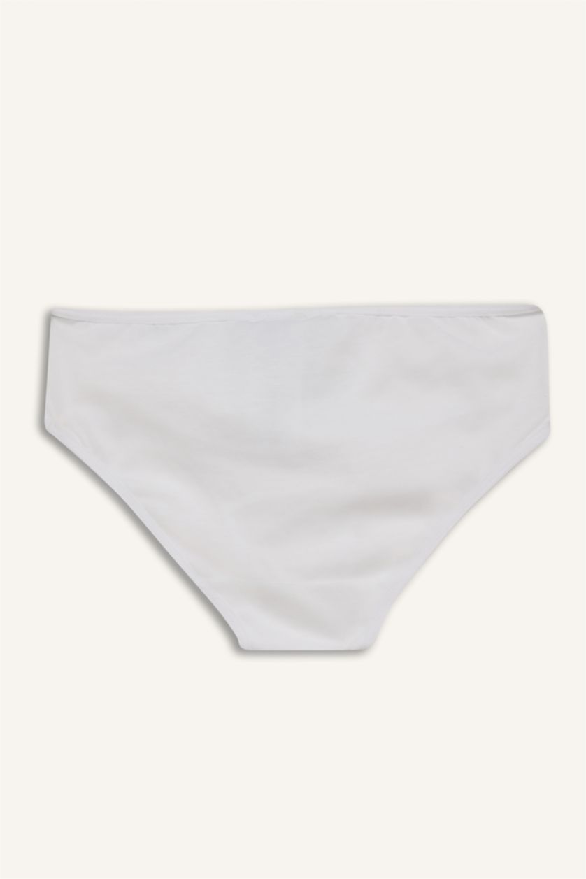 Kız Çocuk - Genç Kız Beyaz Snoopy Baskılı Penye 3'lü Slip Külot