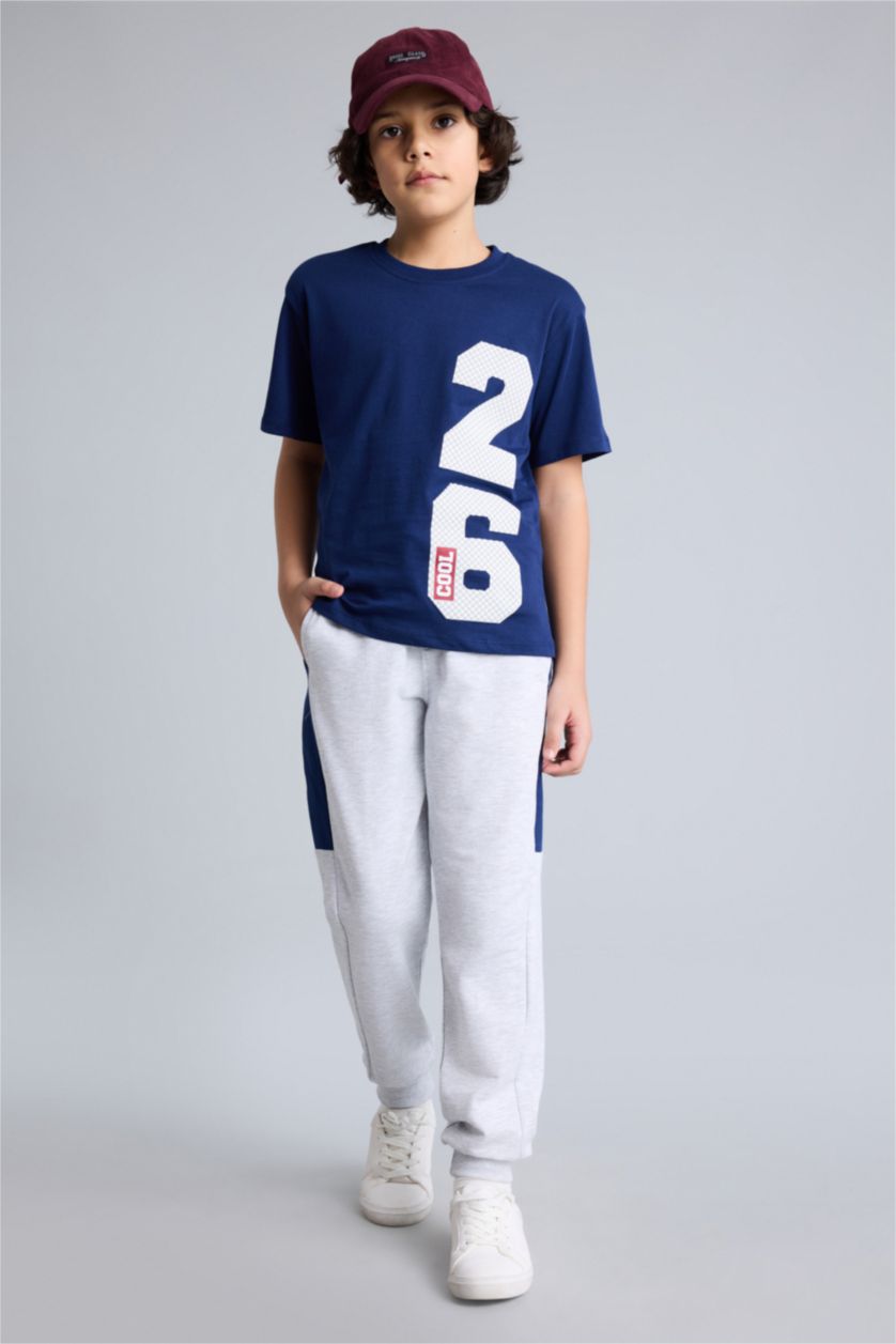 Erkek Çocuk - Genç Erkek Lacivert Tişört Eşofman Altı 2'li Takım Erkek Çocuk