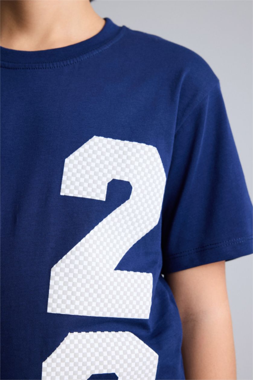 Erkek Çocuk - Genç Erkek Lacivert Tişört Eşofman Altı 2'li Takım Erkek Çocuk