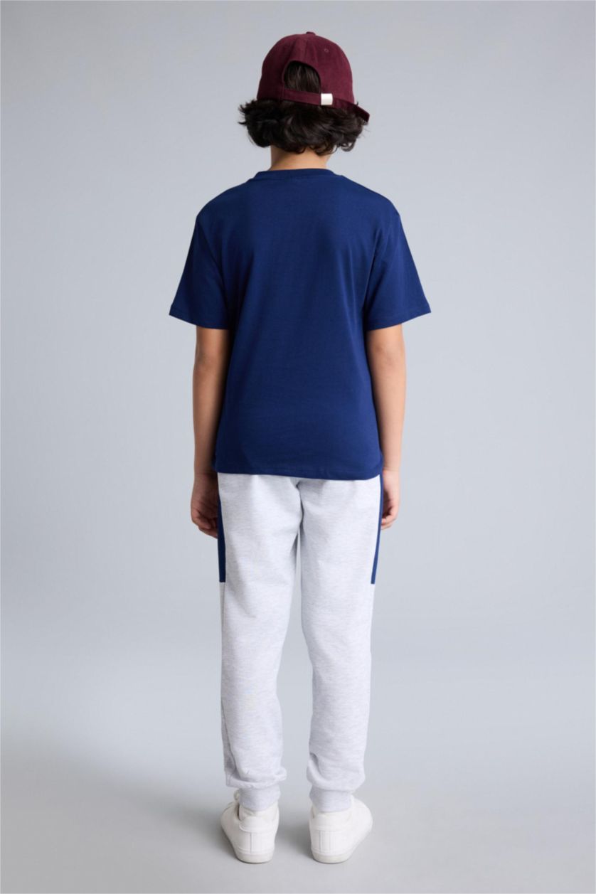 Erkek Çocuk - Genç Erkek Lacivert Tişört Eşofman Altı 2'li Takım Erkek Çocuk