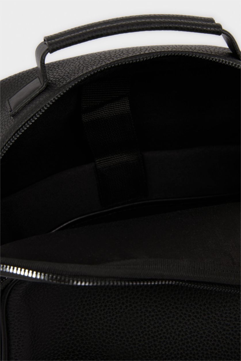 Erkek Siyah Erkek Suni Deri Sırt Çantası