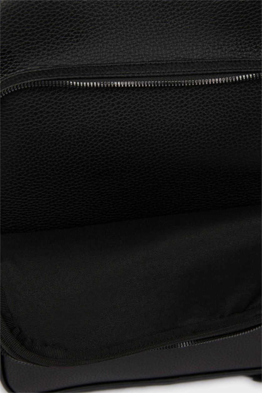 Erkek Siyah Erkek Suni Deri Sırt Çantası