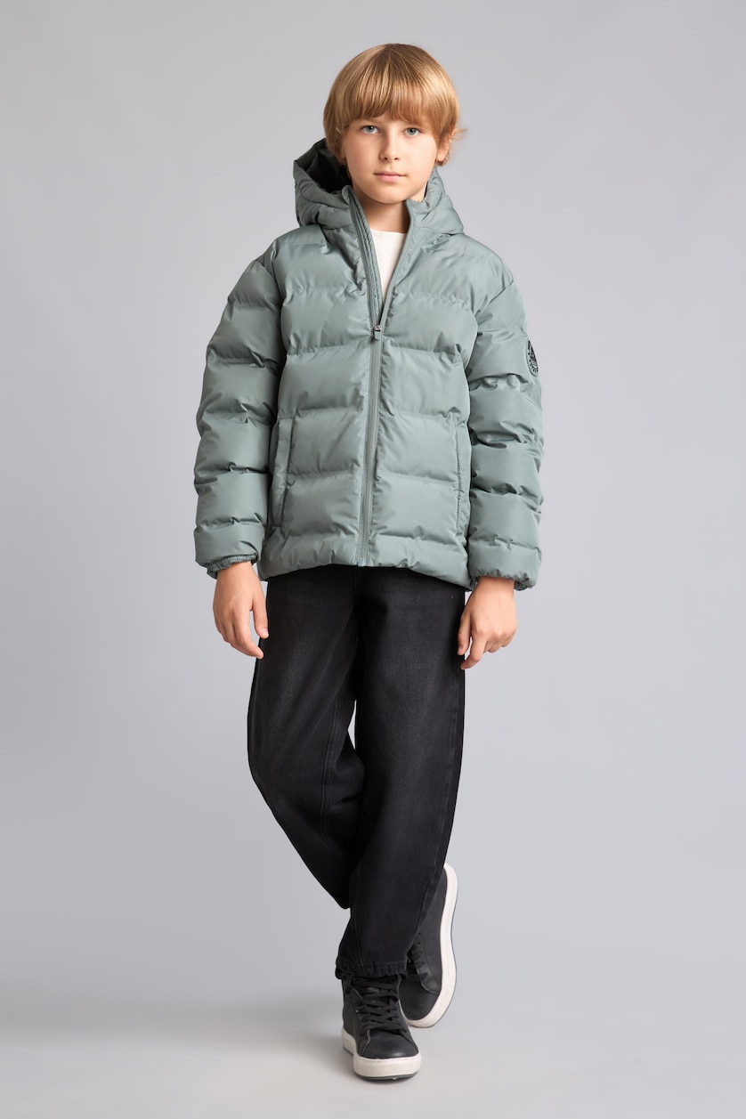 Young Boys - Teen Boys Green Boy Hooded Puffer Jacket