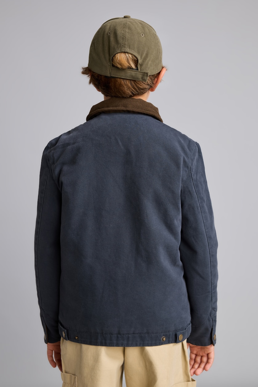 Young Boys - Teen Boys Light Navy Boy Polo Collar Puffer Jacket