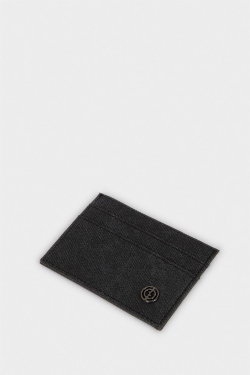 Men Black Man Business Card Wallet