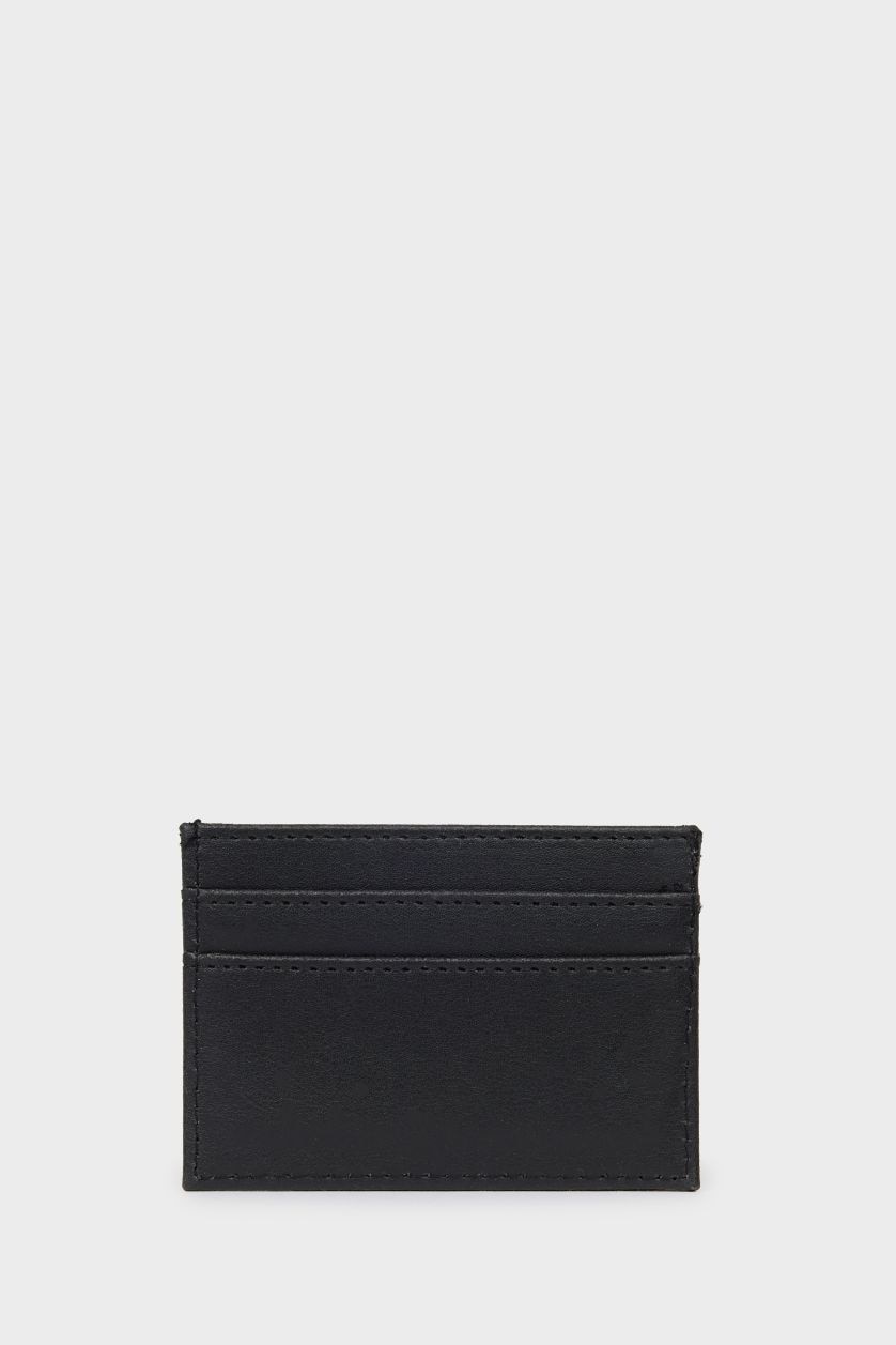 Erkek Siyah Erkek Suni Deri Kartlık