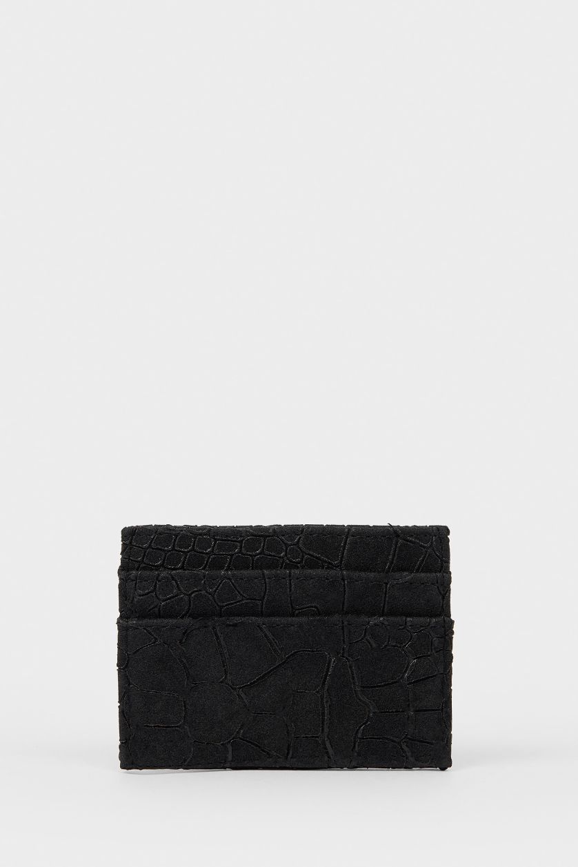 Erkek Siyah Erkek Süet Kartlık