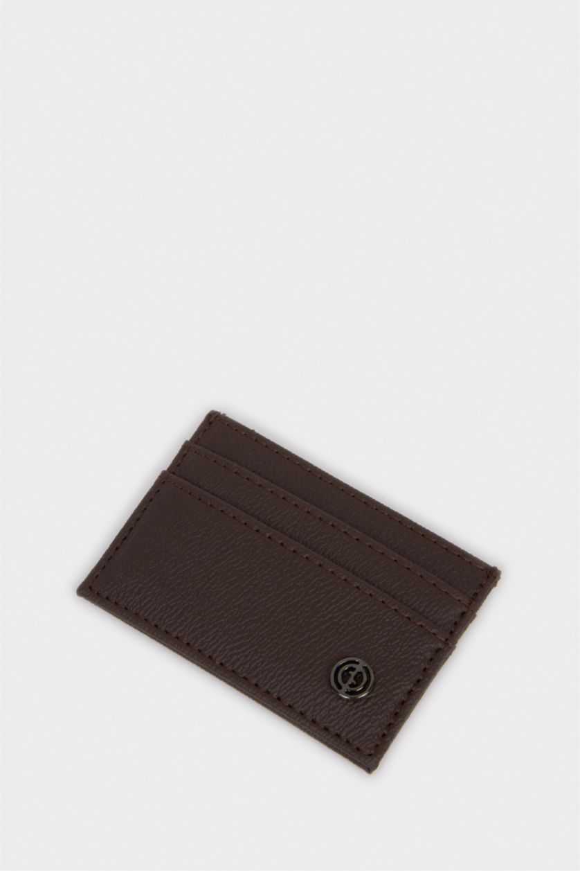 Erkek Kahve Erkek Suni Deri Kartlık