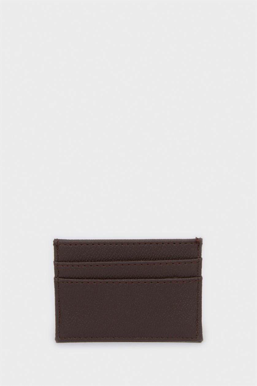 Erkek Kahve Erkek Suni Deri Kartlık