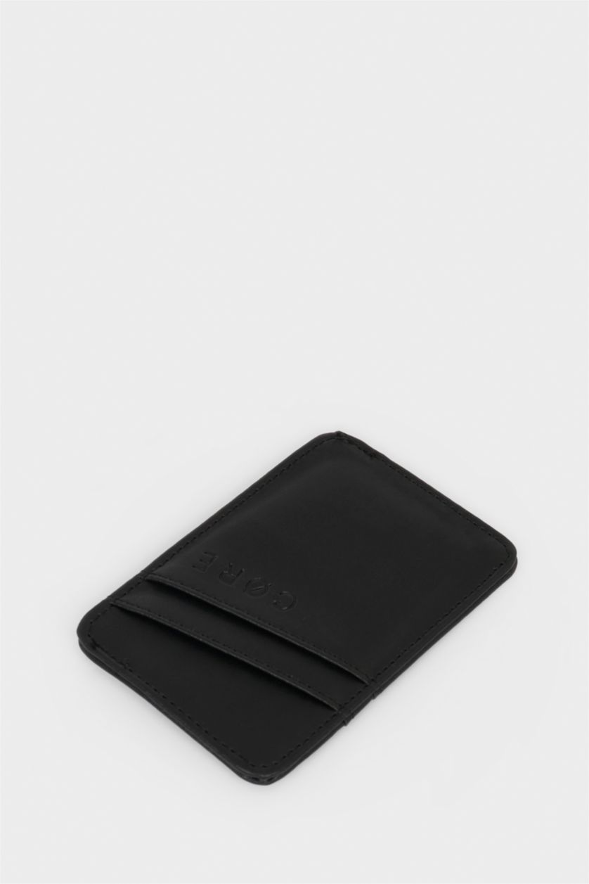 Erkek Siyah Erkek Suni Deri Kartlık