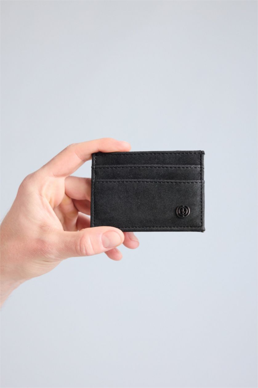 Men Black Man Business Card Wallet