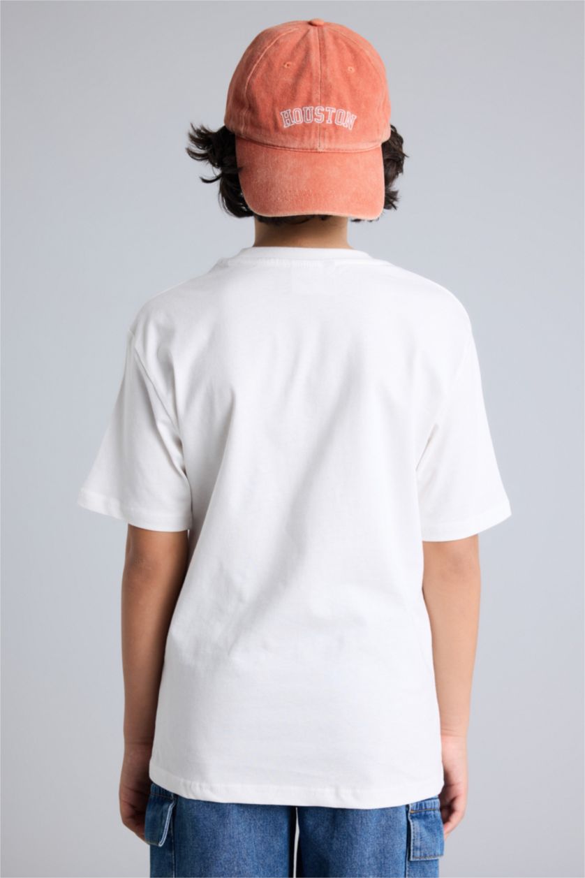 Erkek Çocuk - Genç Erkek Ekru Stumble Guys Tişört Erkek Çocuk