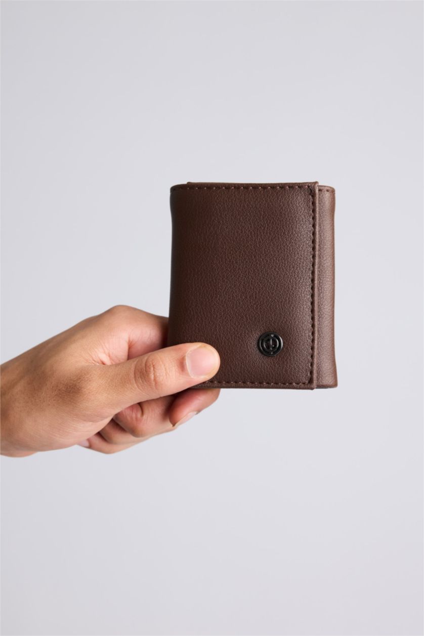 Erkek Kahve Erkek Suni Deri Cüzdan