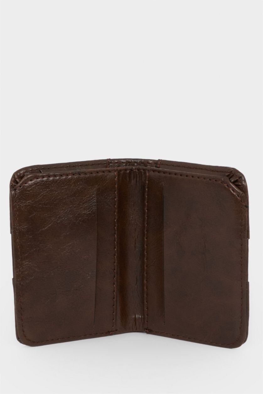 Erkek Kahve Erkek Suni Deri Cüzdan