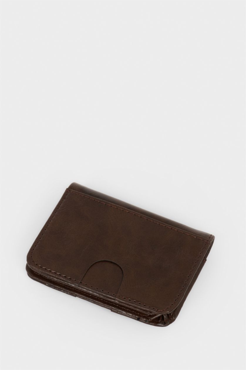 Erkek Kahve Erkek Suni Deri Cüzdan