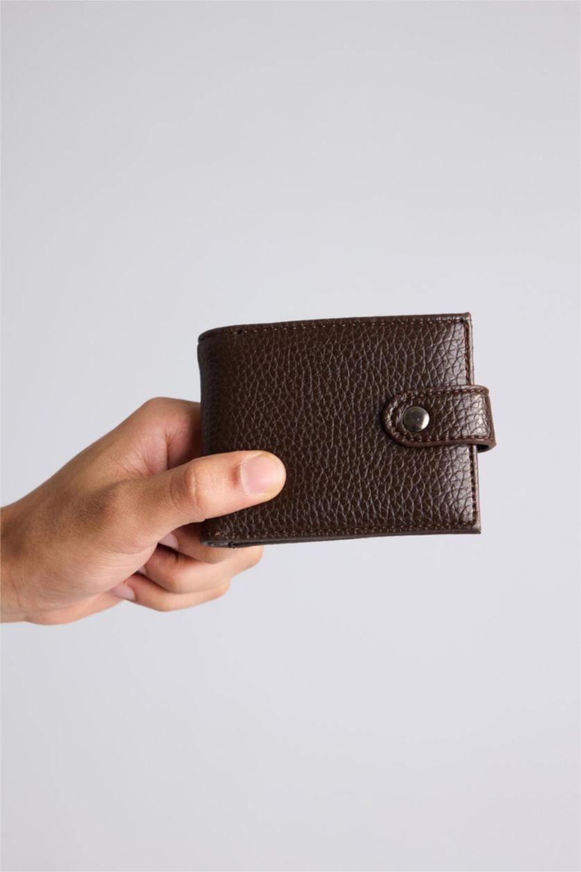 Erkek Kahve Erkek Suni Deri Cüzdan