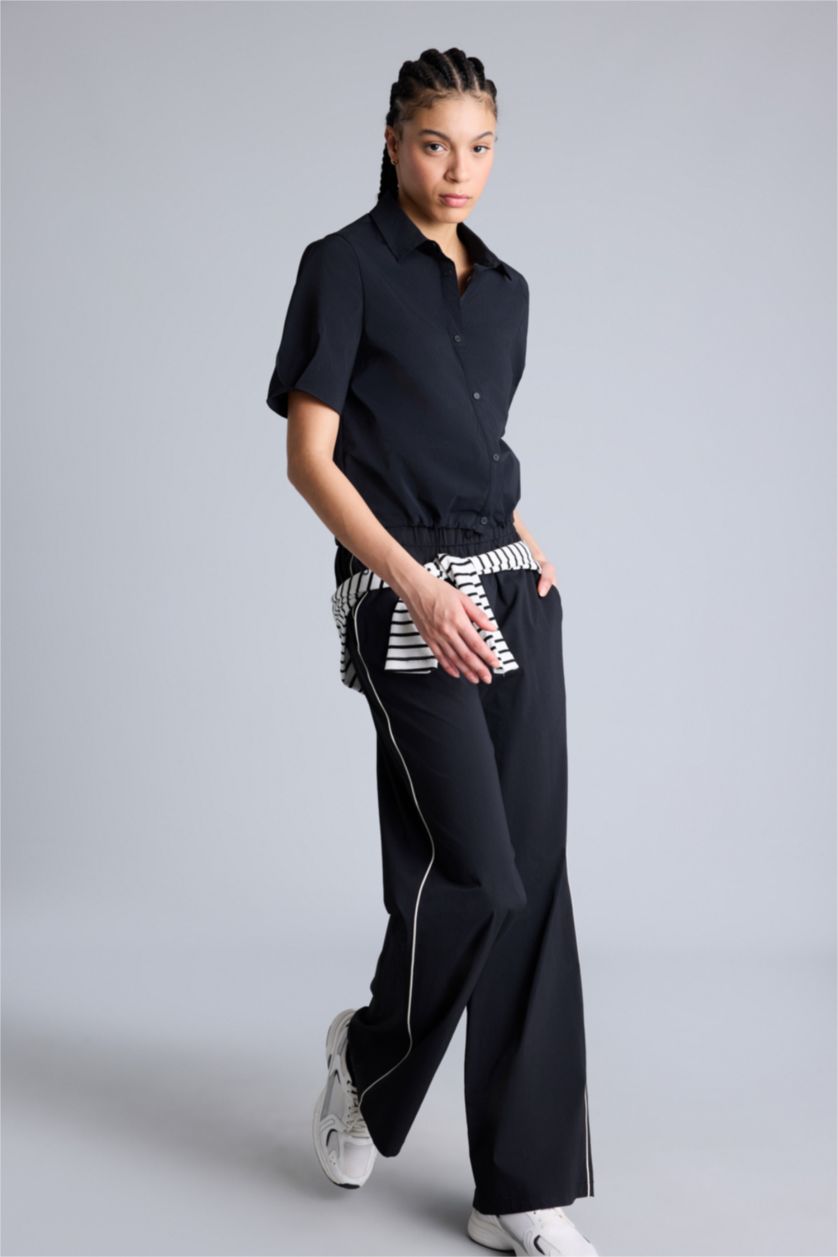 Kadın Siyah Kısa Kollu Gömlek