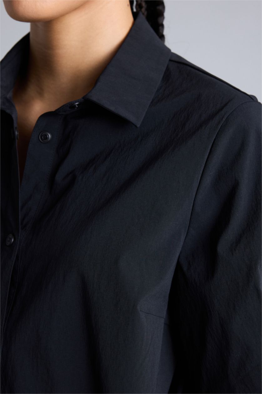 Kadın Siyah Kısa Kollu Gömlek