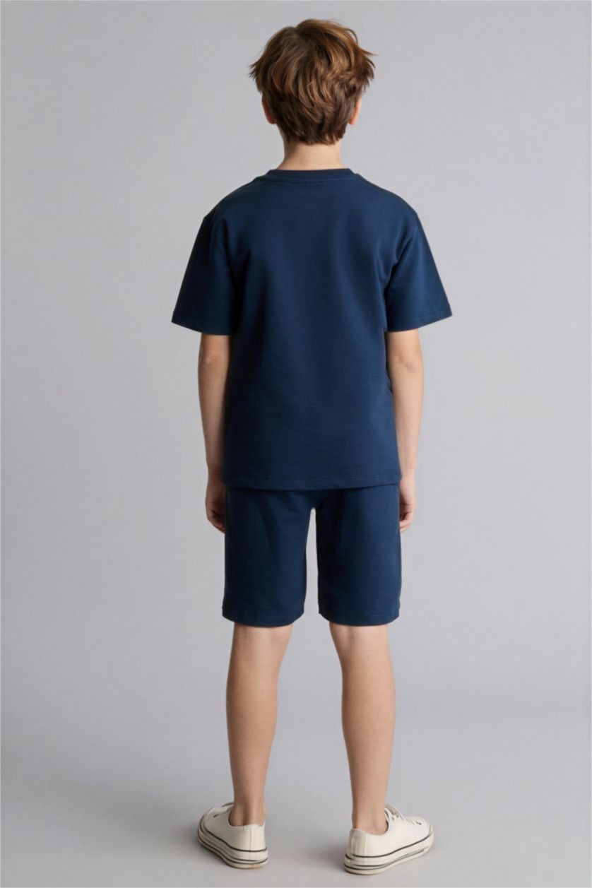 BOYS & TEENS NAVY Boy Sweatshirt Fabric 2 Piece Set