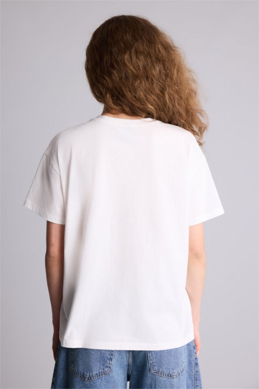 Kadın Kırık Beyaz MOFUSAND Oversıze Tişört